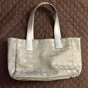 Chanel Travel Ligne Elegant Silver Tote Bag (PROJECT)